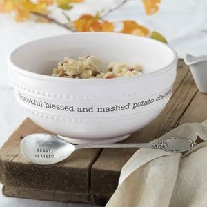 Mud Pie | Mashed Potato Bowl w/Spoon | White